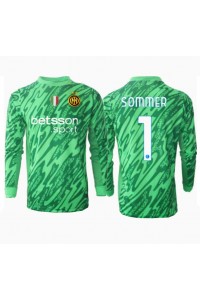 Inter Milan Yann Sommer #1 Keeper Fotballdrakt Hjemme Klær 2024-25 Lange ermer
